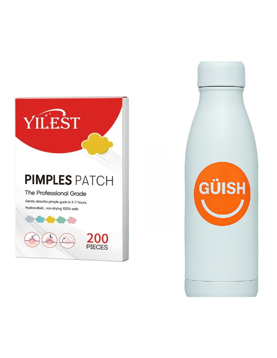 Foto 2 pulgar | Parche Facial Antiacné 200 Piezas + Termo Güish