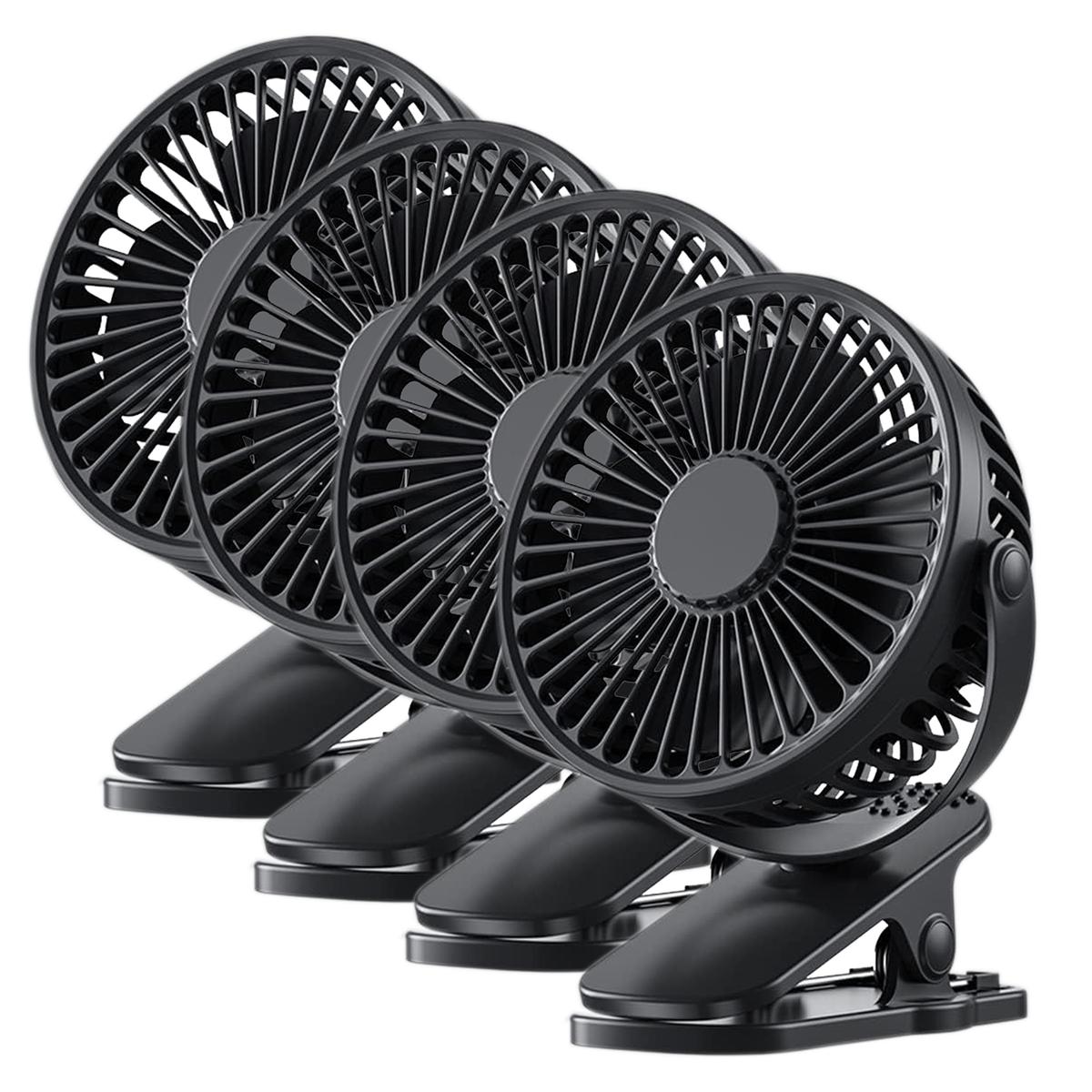 Mini Ventiladores Ventdepot Mxmze-004 4 Piezas Negro