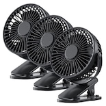 Mini Ventiladores de Escritorio Ventdepot Mxmze-003 3 Piezas Negro