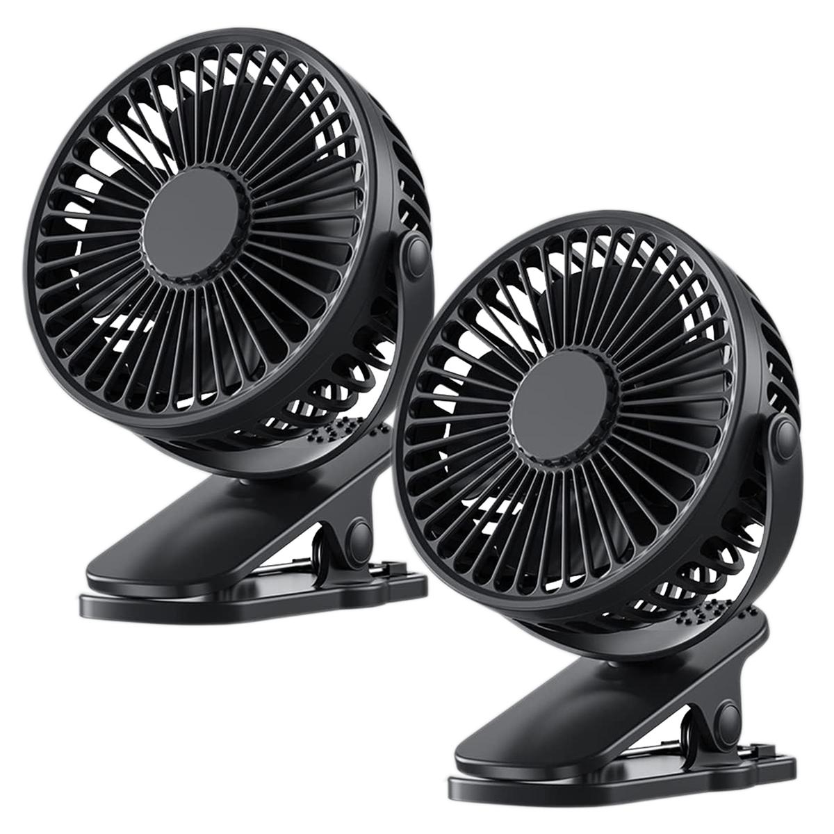 Mini Ventiladores Portatiles Ventdepot Mxmze-002 2 Piezas Negro