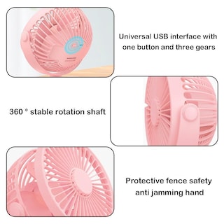 Foto 3 | Miniventilador Con Clip Ventdepot Mxzep-001 Rosa