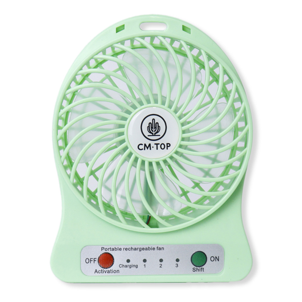 Mini Ventilador Portatil Verde 3 Velocidades USB