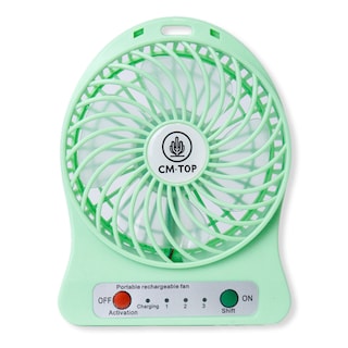 Foto 1 | Mini Ventilador Portatil Verde 3 Velocidades USB