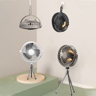 Foto 2 | Mini Ventilador con Rotación de 360° y Luz Led USB con Control Remoto - Venta Internacional