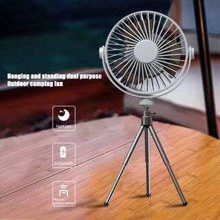 Foto 5 | Mini Ventilador con Rotación de 360° y Luz Led USB con Control Remoto - Venta Internacional