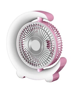 Foto 2 | Ventilador De Escritorio Con Luz Nocturna Rosa + Gratis Termo Güish De Regalo