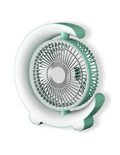 Foto 2 | Ventilador De Escritorio Con Luz Nocturna Verde + Gratis Termo Güish De Regalo