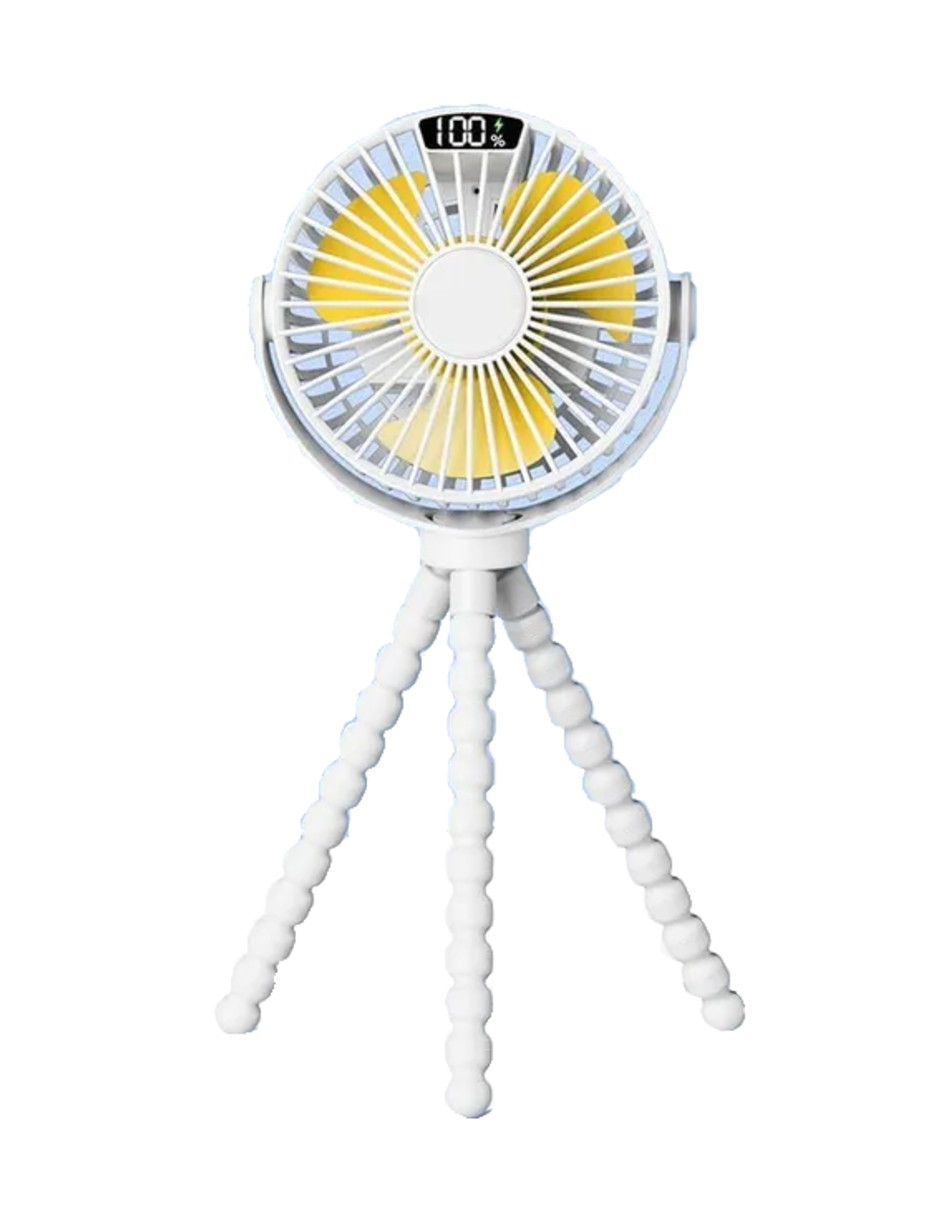 Foto 3 pulgar | Trípode Flexible Ventilador Portátil Blanco  + Gratis Termo Güish De Regalo