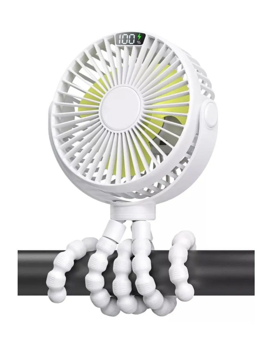 Foto 5 | Trípode Flexible Ventilador Portátil Blanco  + Gratis Termo Güish De Regalo