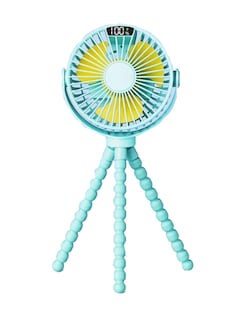 Foto 2 | Trípode Flexible Ventilador Portátil Verde + Gratis Termo Güish De Regalo