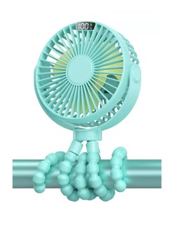Foto 4 | Trípode Flexible Ventilador Portátil Verde + Gratis Termo Güish De Regalo