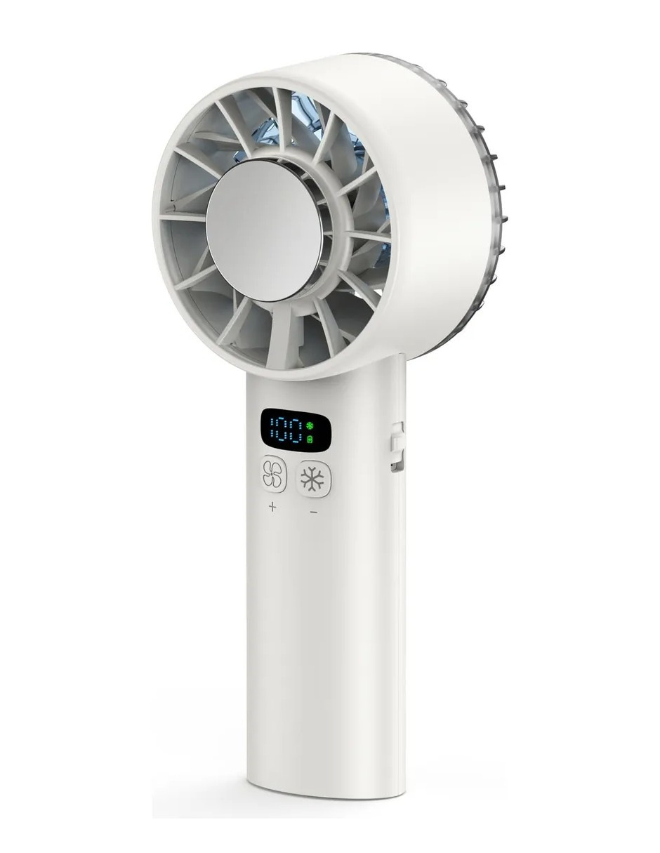 Foto 3 pulgar | Mini Ventilador De Mano Portátil Blanco + Termo Güish De Regalo
