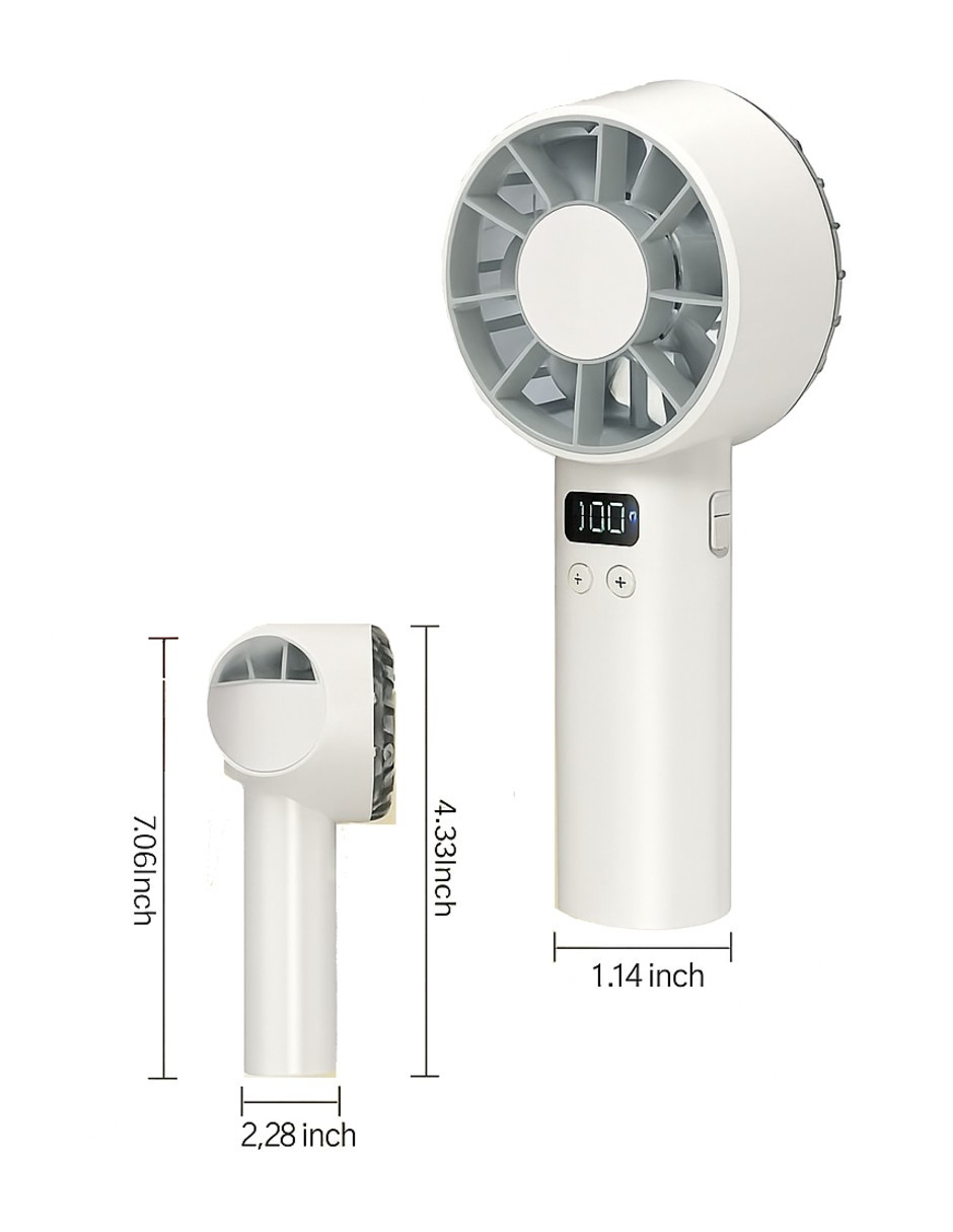 Foto 5 pulgar | Mini Ventilador De Mano Portátil Blanco + Termo Güish De Regalo