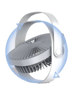 Foto 4 | Ventilador De Escritorio Portátil Recargable Azul + Gratis Termo Güish De Regalo