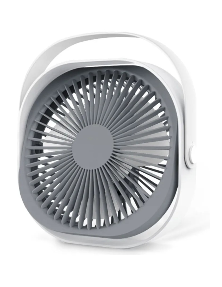 Foto 3 pulgar | Ventilador De Escritorio Portátil Recargable Blanco + Gratis Termo Güish De Regalo