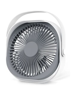 Foto 2 | Ventilador De Escritorio Portátil Recargable Blanco + Gratis Termo Güish De Regalo