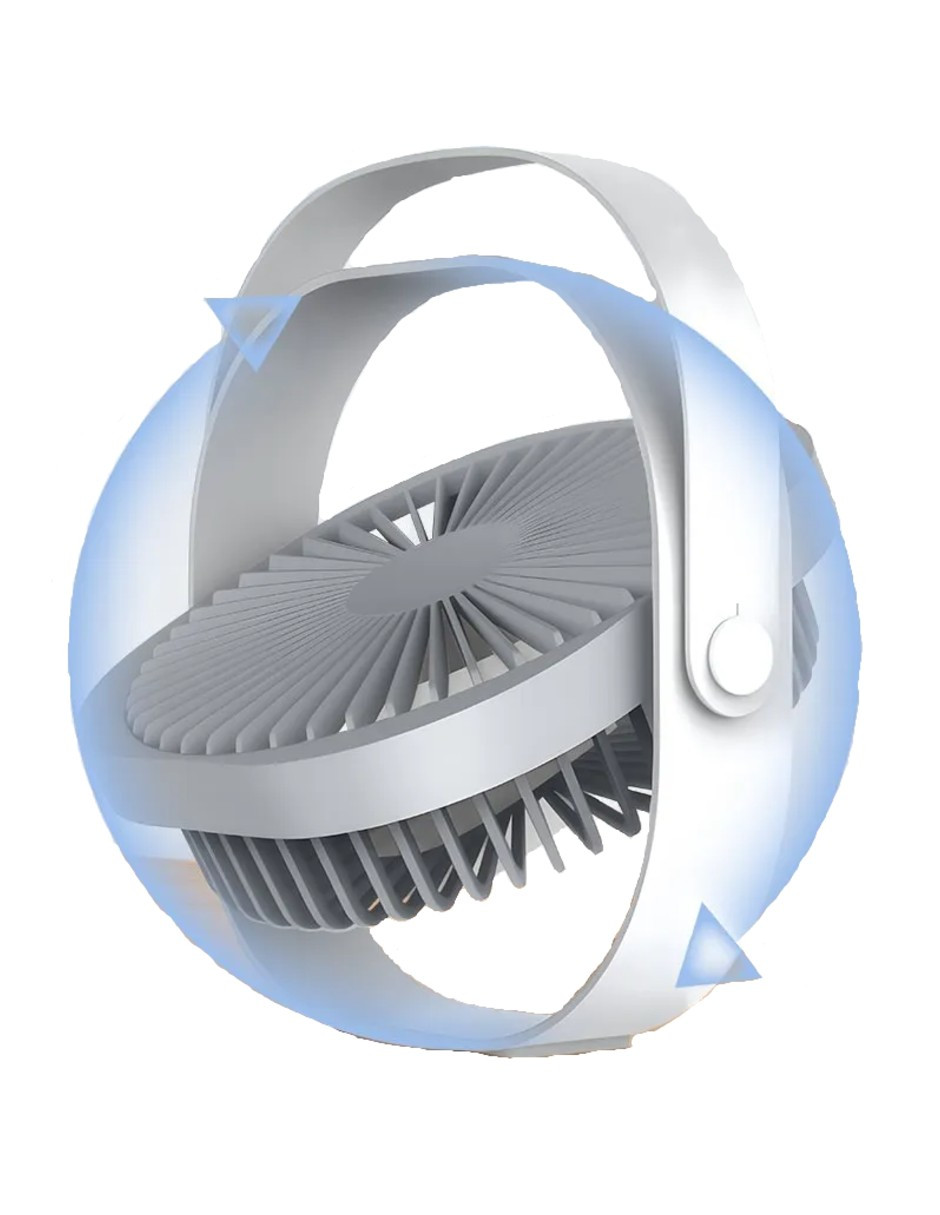 Foto 4 pulgar | Ventilador De Escritorio Portátil Recargable Blanco + Gratis Termo Güish De Regalo