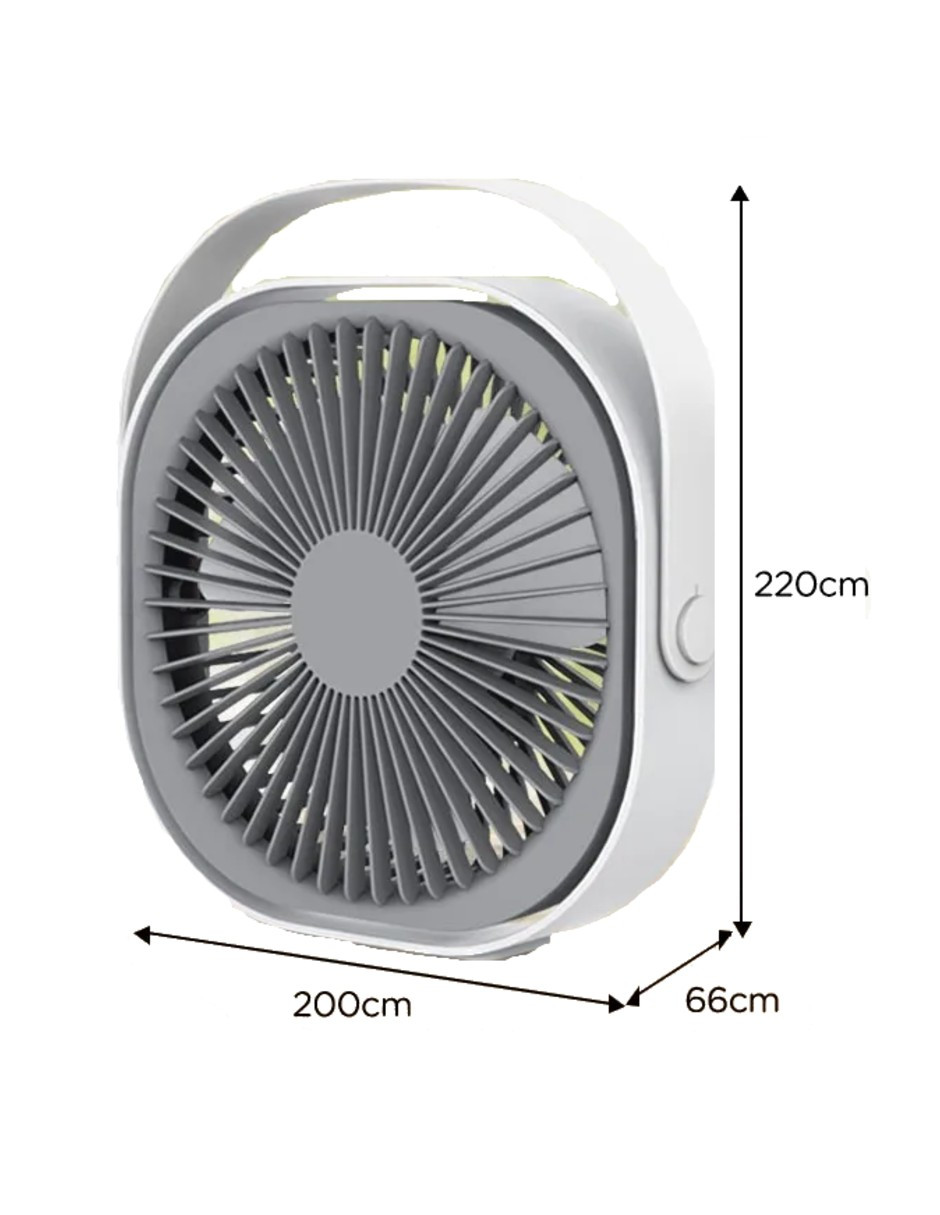 Foto 5 pulgar | Ventilador De Escritorio Portátil Recargable Blanco + Gratis Termo Güish De Regalo