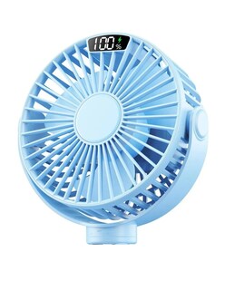 Foto 3 | Trípode Flexible Ventilador Portátil Azul + Gratis Termo Güish De Regalo