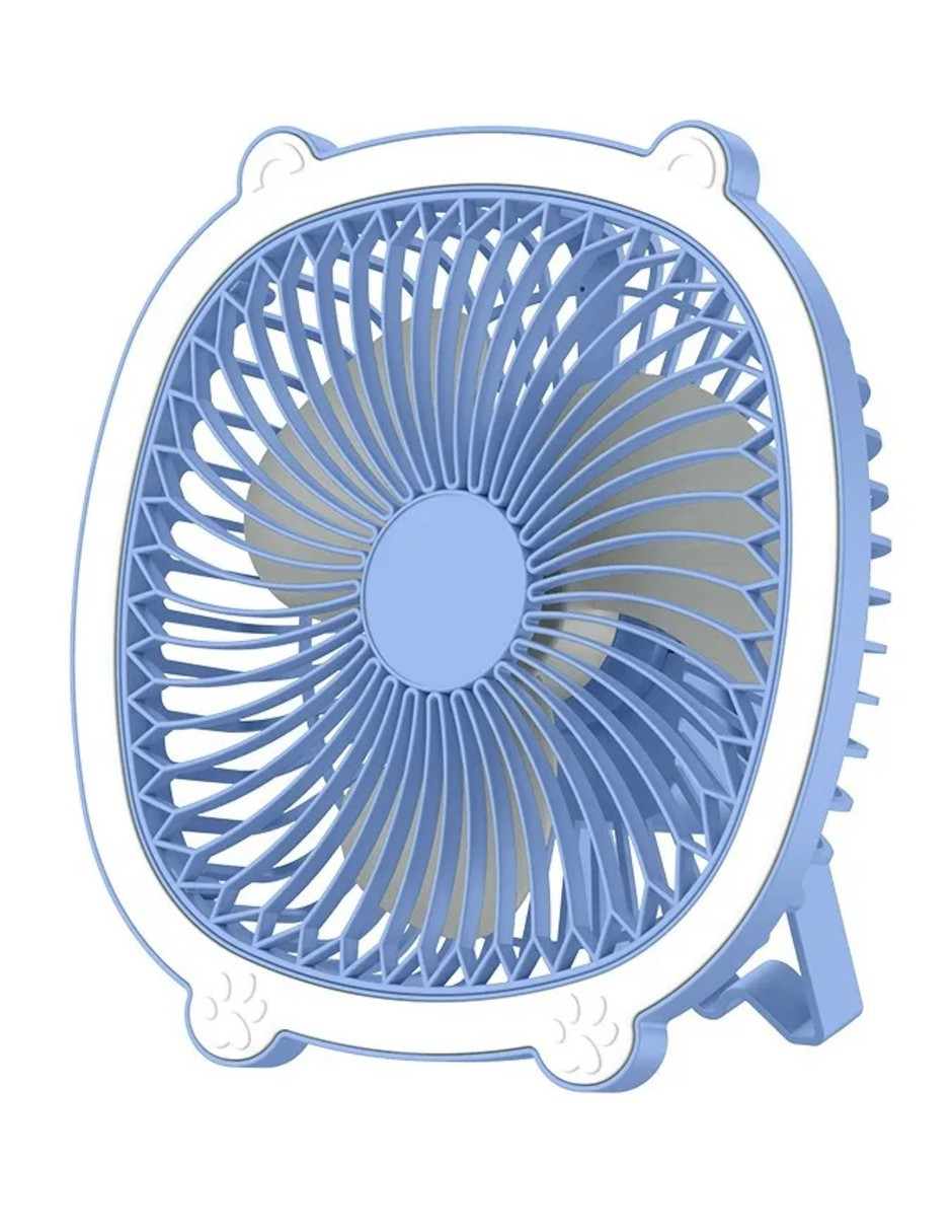 Foto 3 pulgar | Ventilador Recargable Portatil Con Luz Led + Gratis Termo Güish De Regalo