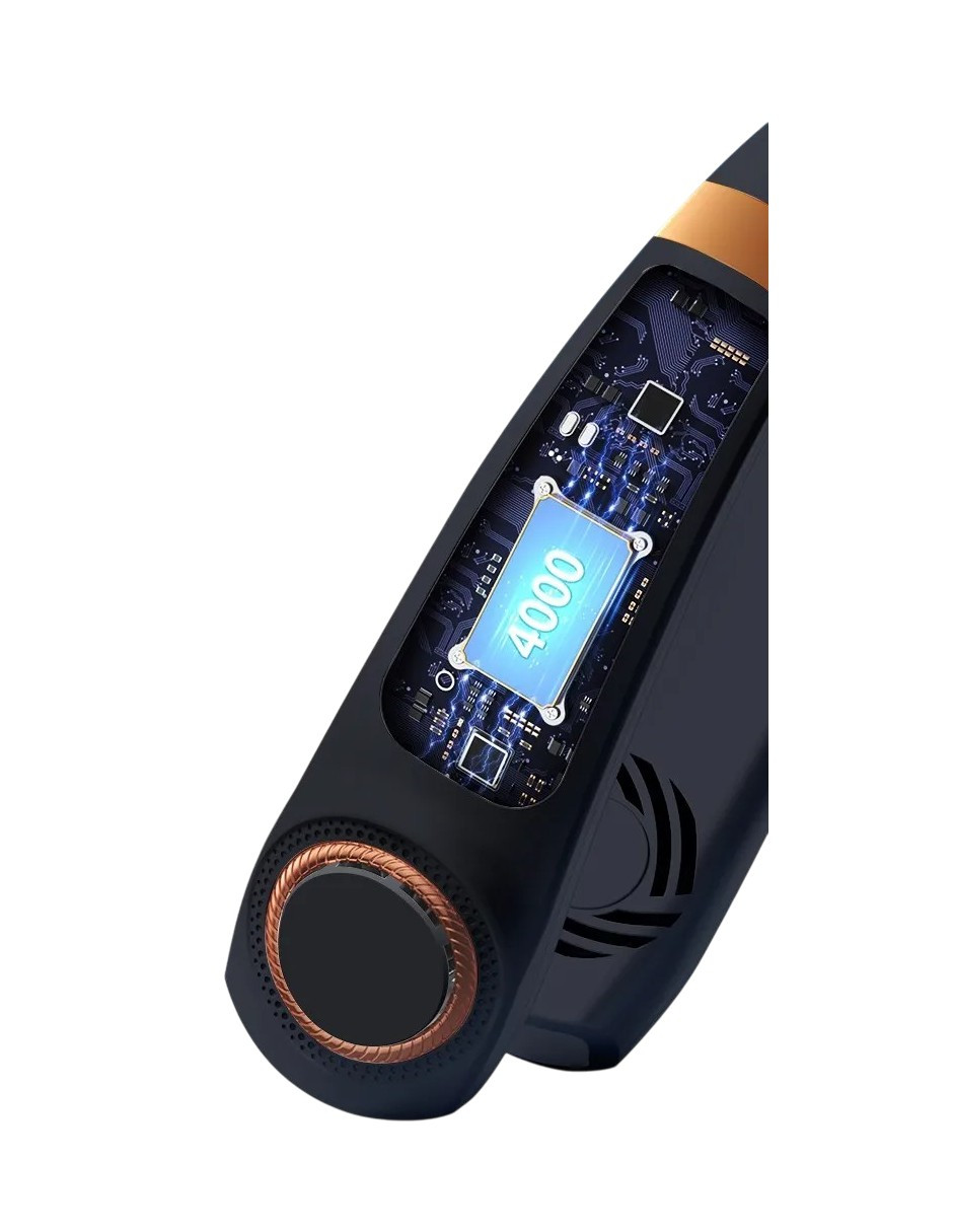 Foto 4 pulgar | Ventilador De Cuello Usb 5 Modos Con Porcelana De Hielo + Luz Negro