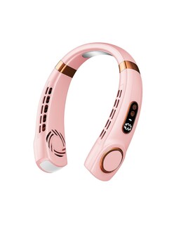 Foto 1 | Ventilador De Cuello Usb 5 Modos Con Porcelana De Hielo + Luz Rosa Ventilador Portátil De Cuello Sin Aspas Ajustable A
