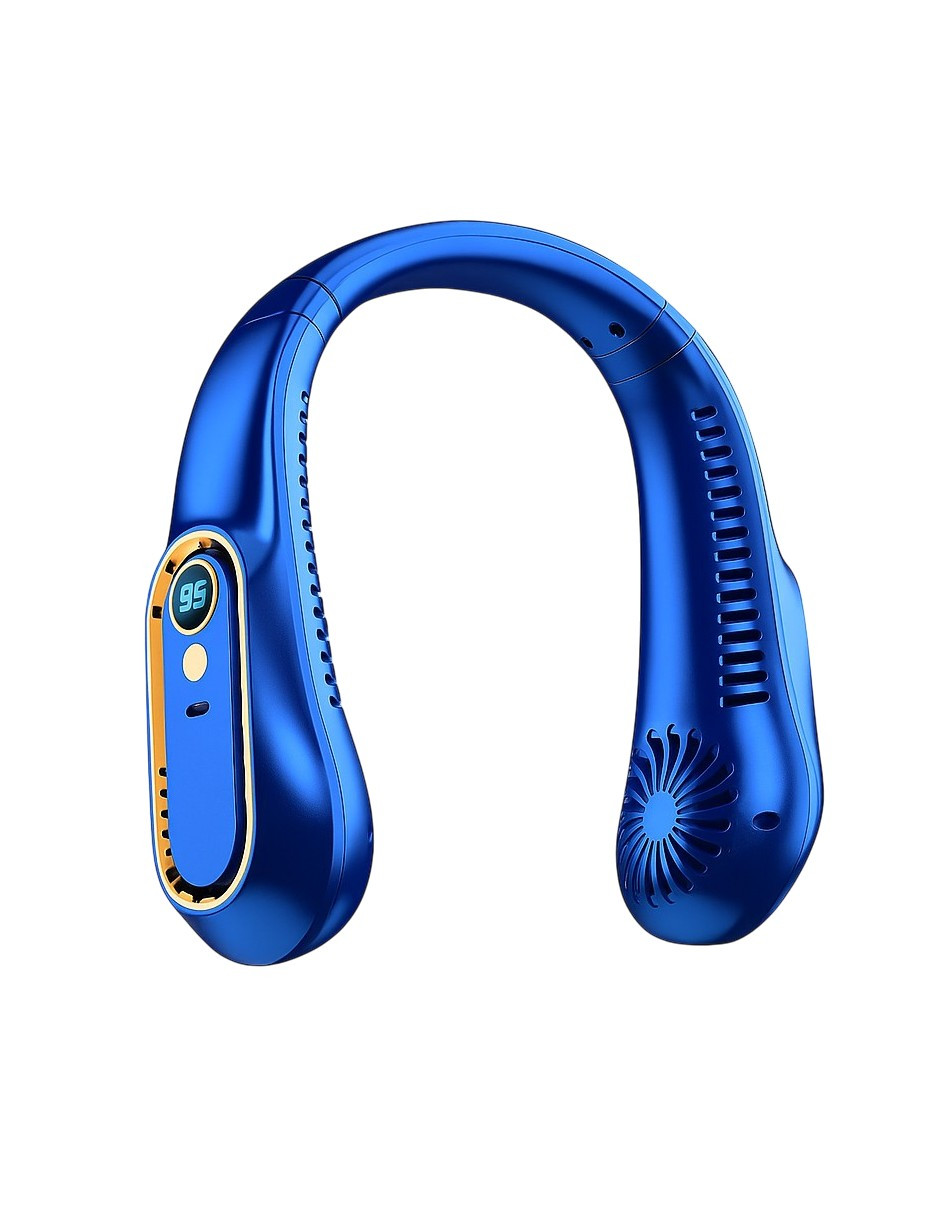 Ventilador de Cuello Recargable Azul