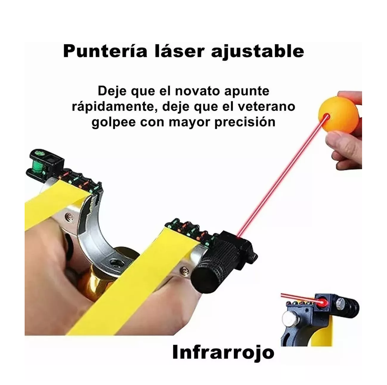 Foto 3 pulgar | Tirachinas Láser Profesional Para Exteriores Con Mango Azul Con Amarillo