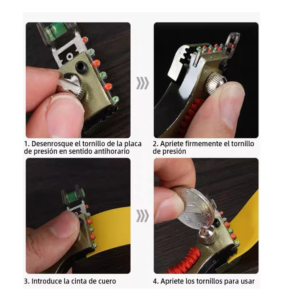 Foto 4 | Tirachinas Belug con Láser Infrarrojo Profesional Metálico Amarillo