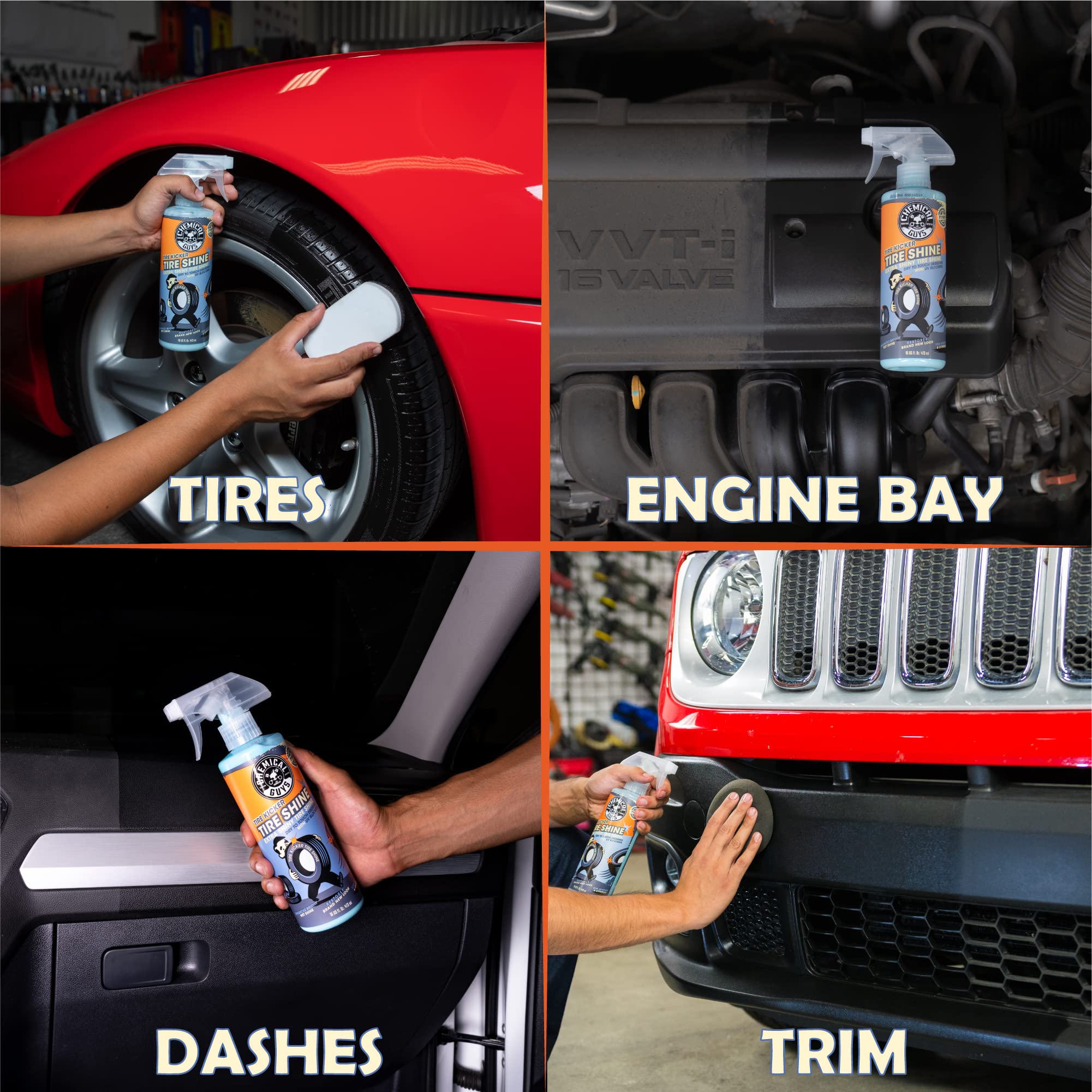 Foto 5 pulgar | Tire Shine Chemical Guys Tire Kicker, Extra Brillante, 473 Ml - Venta Internacional.