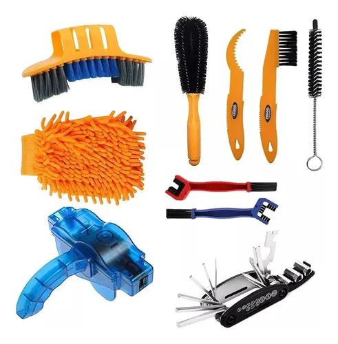 Kit De Cepillos Xtellar  De Limpieza Para Bicicleta 10 Piezas