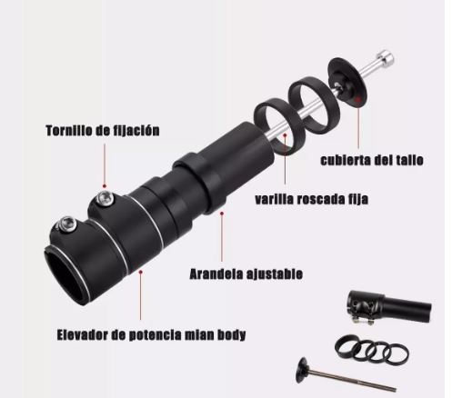 Foto 3 pulgar | Extensión de Potencia Wünd para Bicicleta Ajustable