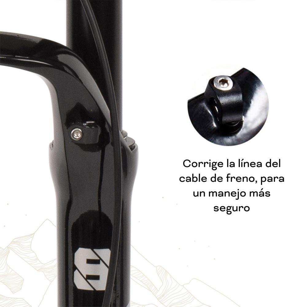 Foto 6 | Tijera Para Bicicleta Mariluz R26 25.4 Mm Fe/al Con Rosca Bloqueo Lock Out Suspension Negro