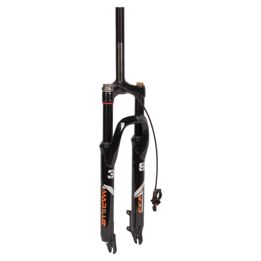 Tijera Para Bicicleta Mariluz R24 25.4 Mm Fe Con Rosca Bloqueo Lock Out Con Resorte Helicoidal Suspension Negro $815