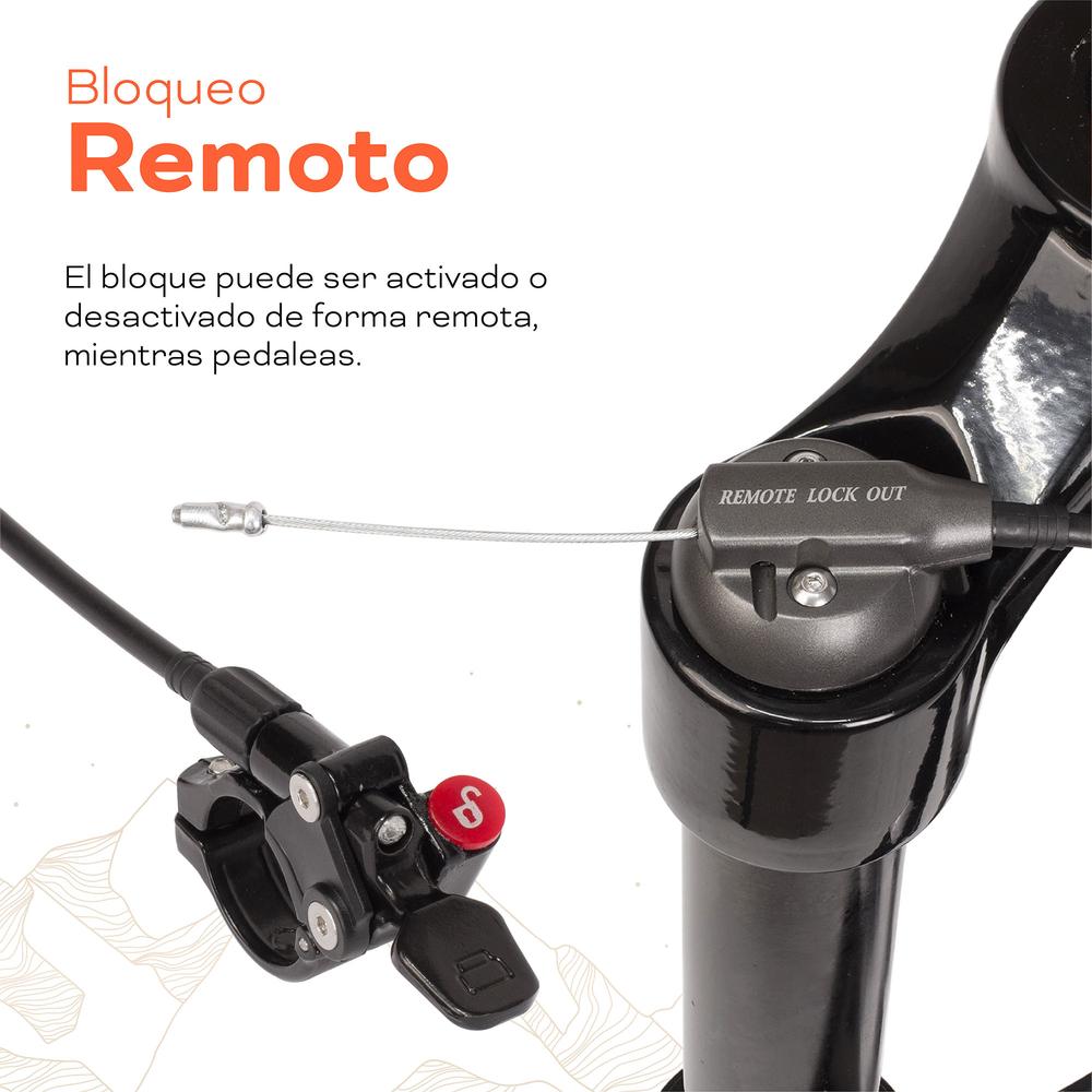 Foto 4 pulgar | Tijera Para Bicicleta Mariluz R24 25.4 Mm Fe Con Rosca Bloqueo Lock Out Con Resorte Helicoidal Suspension Negro