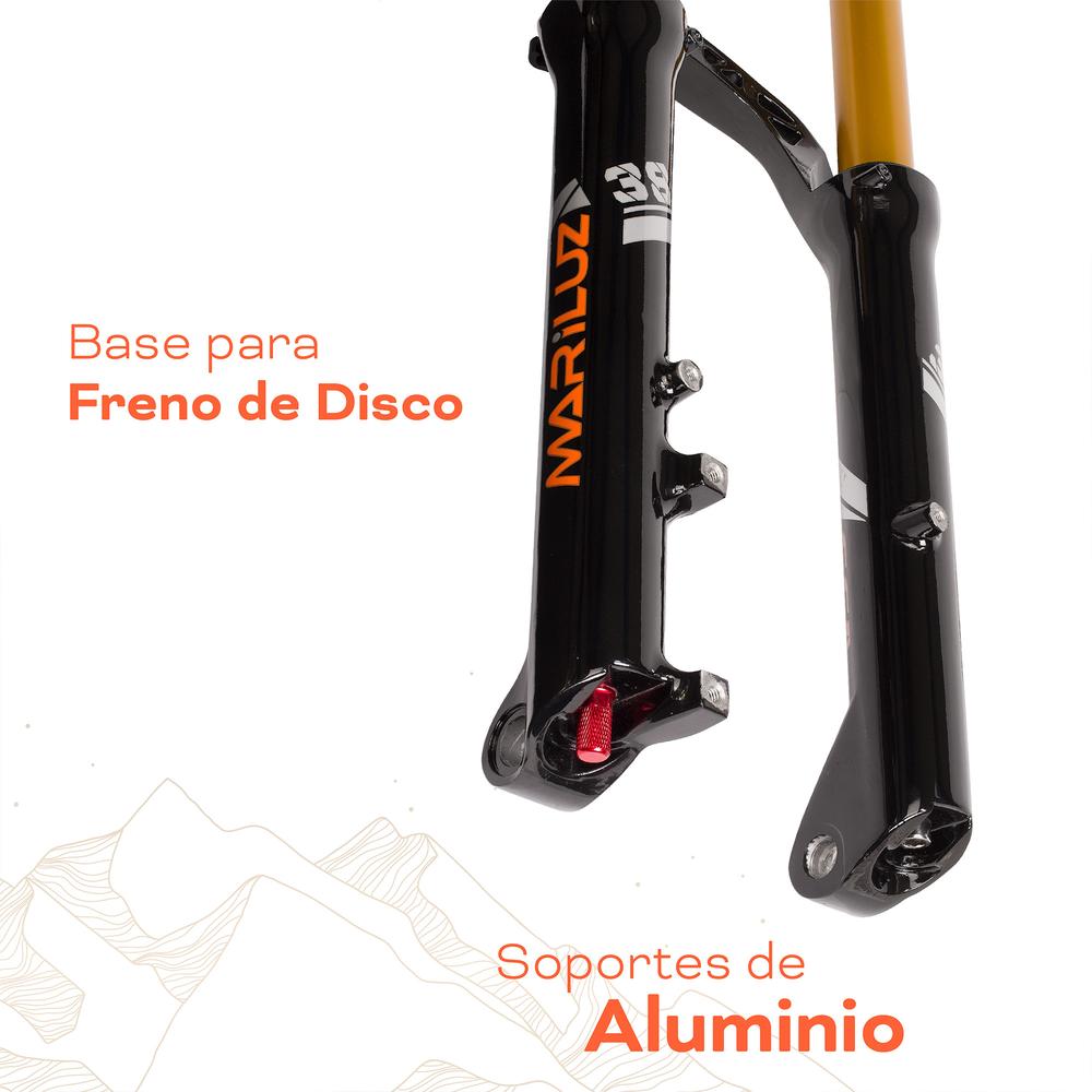 Foto 5 | Tijera Para Bicicleta Mariluz R29 28.6 Mm Sin Rosca Al/al Bloqueo Lock Out Suspension Negro