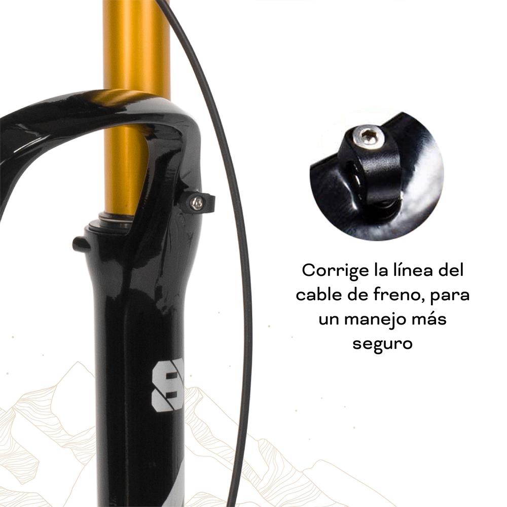 Foto 7 pulgar | Tijera Para Bicicleta Mariluz R29 28.6 Mm Sin Rosca Al/al Bloqueo Lock Out Suspension Negro