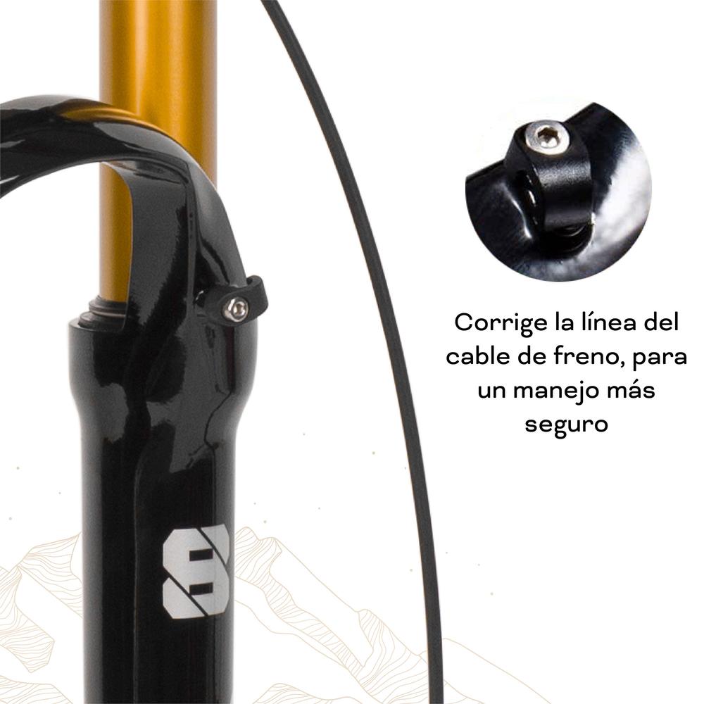 Foto 7 pulgar | Tijera Para Bicicleta Mariluz R29 28.6 Mm Sin Rosca Bloqueo Lock Out Elastomeros Suspension Negro