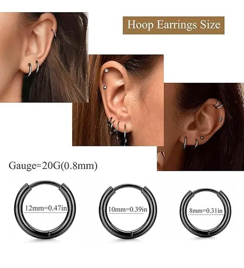 Foto 4 pulgar | 8pare Xtellar Piercing Aretes Oreja Cartílago Acero Inoxidable Mujer