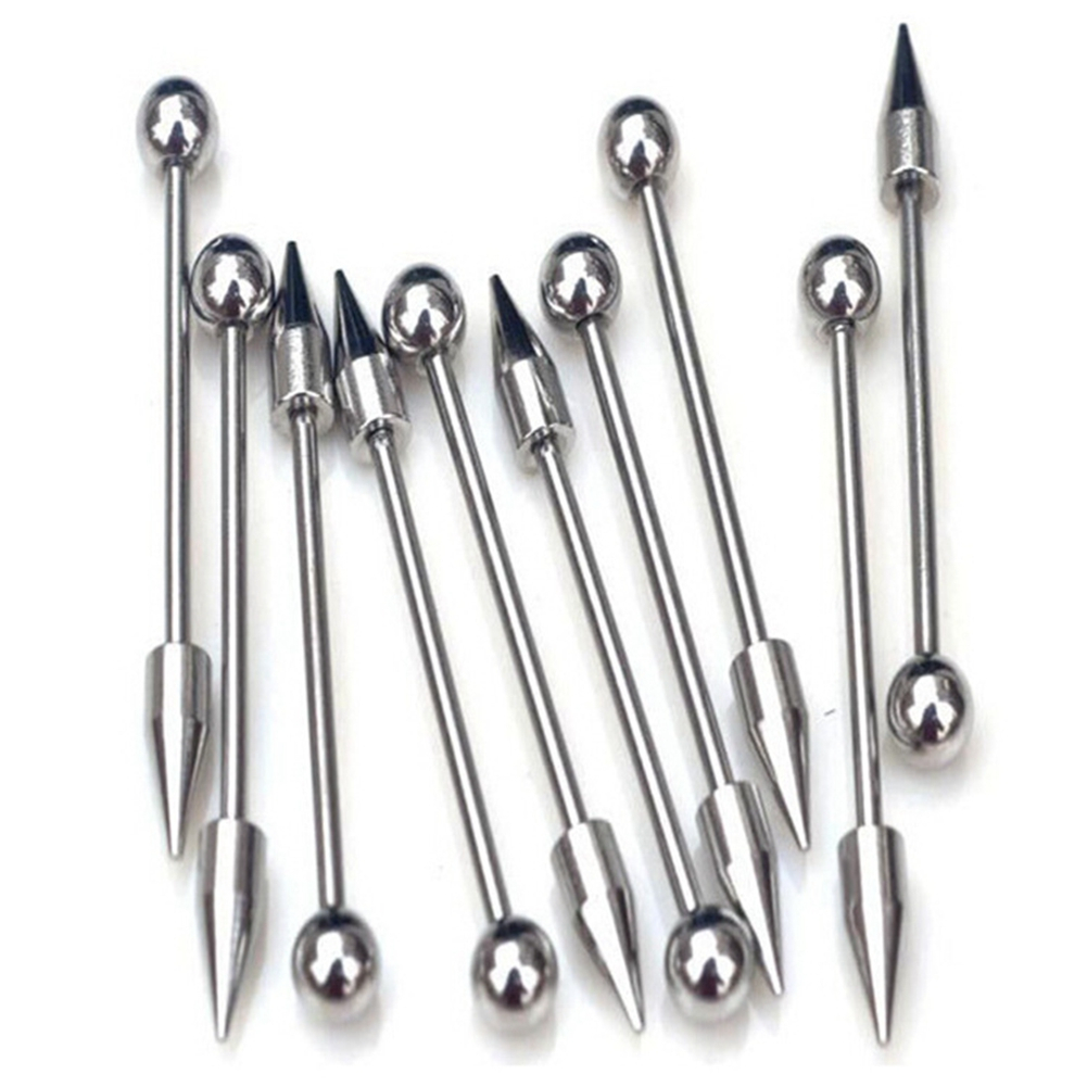 Foto 4 | Set De Piercings Corporales De Acero Inoxidable Para Lengua  Labios Y Cejas - Venta Internacional.