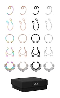 Foto 1 | 20 Piercing Falso Nariz Nostril Acero Multicolor