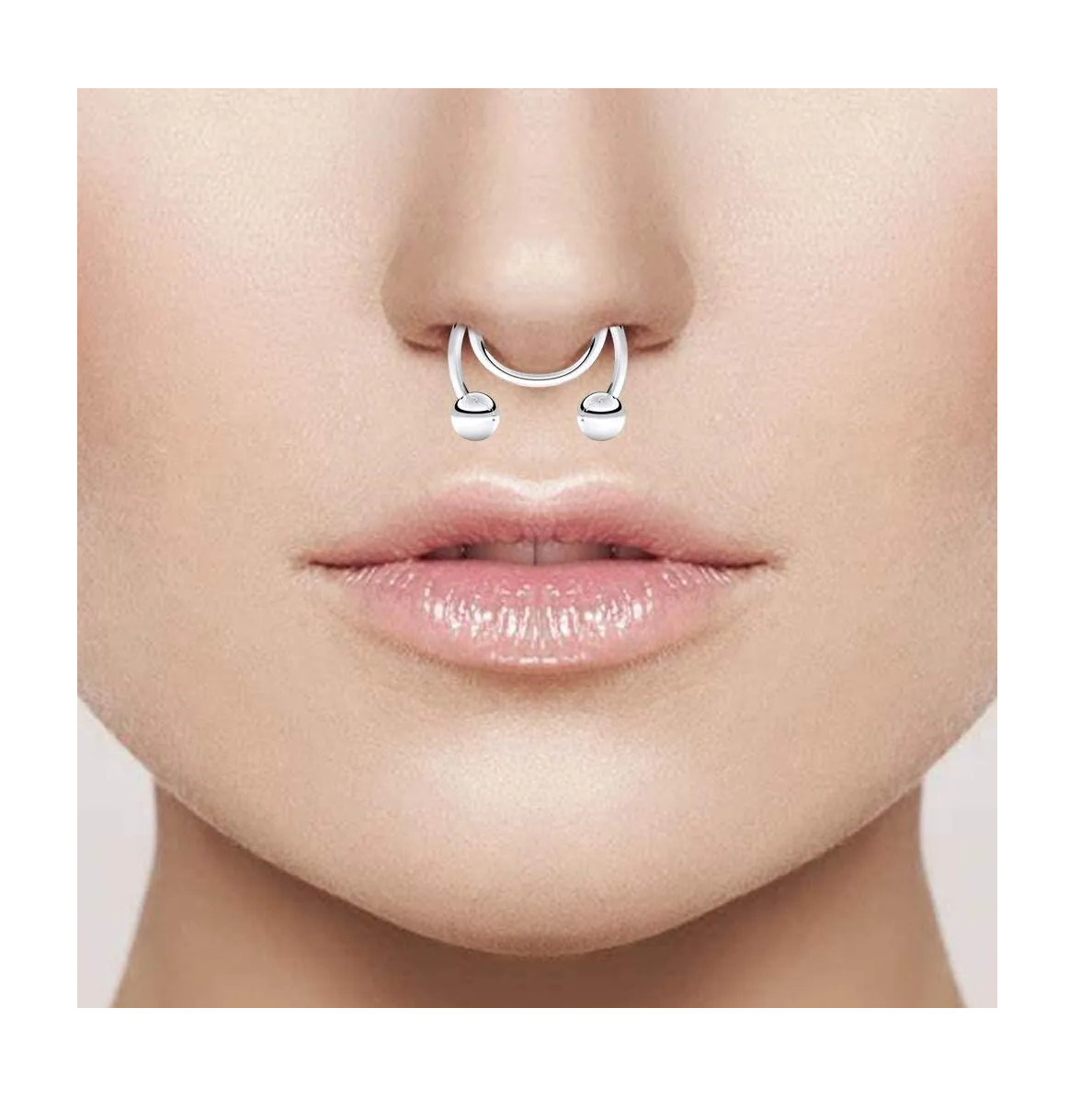 Foto 3 pulgar | 20 Piercing Falso Nariz Nostril Acero Multicolor