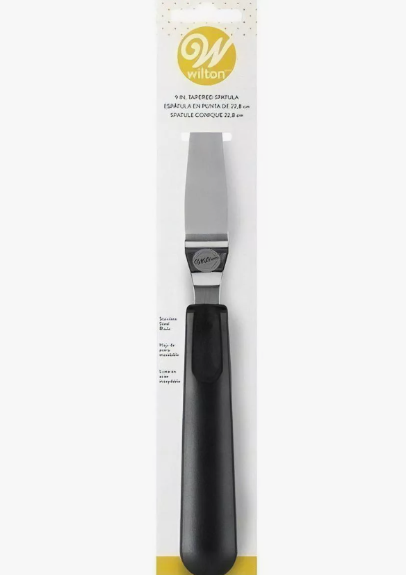 Wilton Espátula Angular Mango Negro 22.8 Cm.