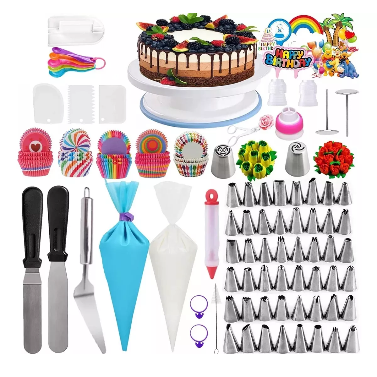 Kit de Decoración de Pasteles  Eo Safe Imports  Esi-17984 Multicolor 322 Piezas