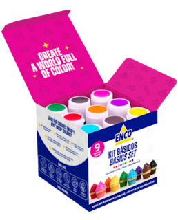 Foto 1 | Kit 9 Colores En Gel Enco 40 Grs