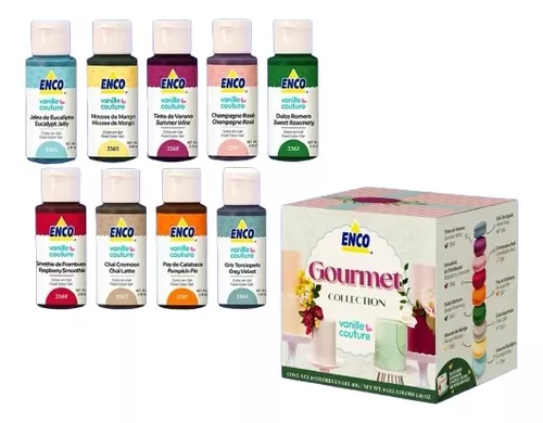 Foto 4 pulgar | Kit Gourmet 9 Colores Gel 40 Grs Enco
