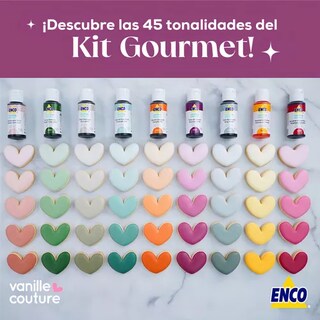 Foto 4 | Kit Gourmet 9 Colores Gel 40 Grs Enco