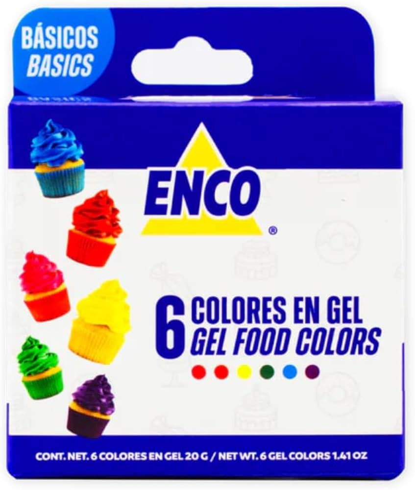 Kit 6 Colores Basicos En Gel 20 Grs Enco