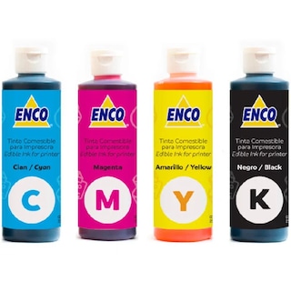 Foto 1 | Kit De Tinta Comestible Para Impresora Enco 4 Pzas