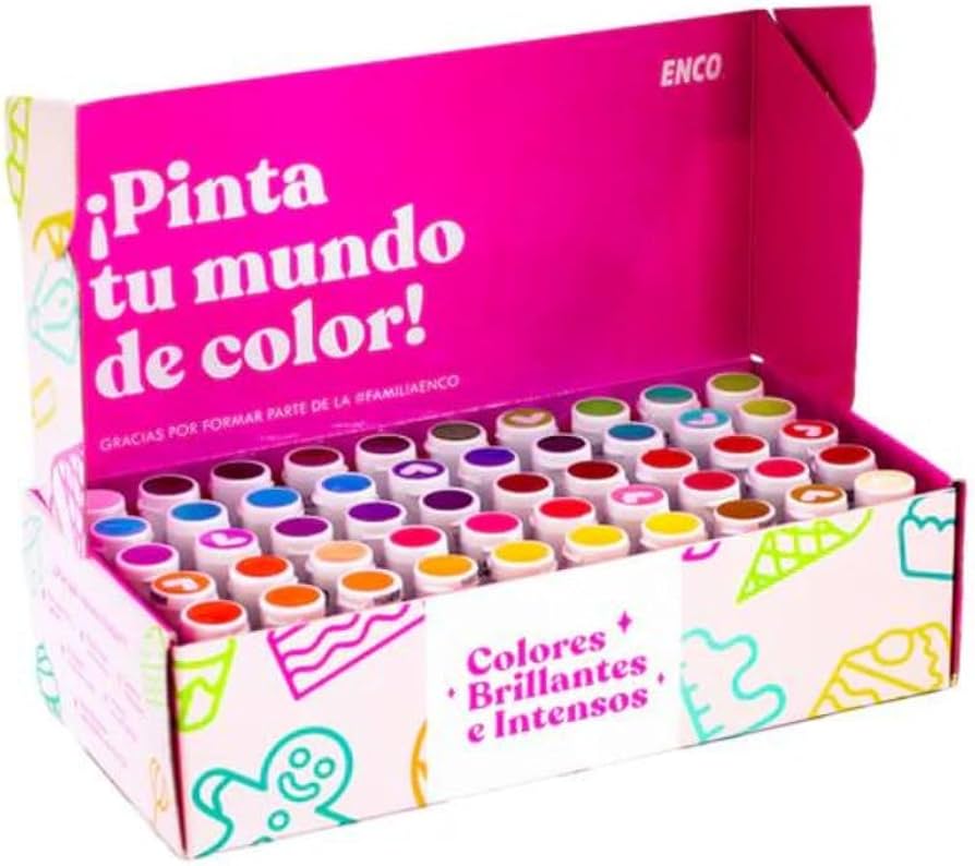 Kit 50 Colores En Gel Enco Alimentos 40 Gr